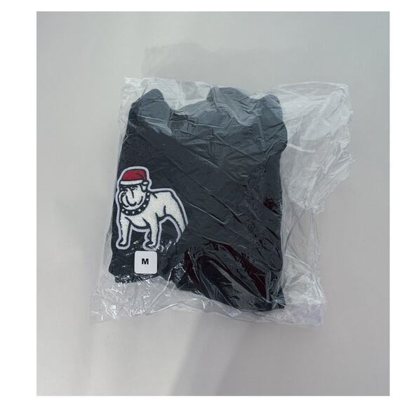 Duke Winston Santa Bulldog Patch Sweatshirt Pullover Womens Medium Black New - Picture 7 of 7